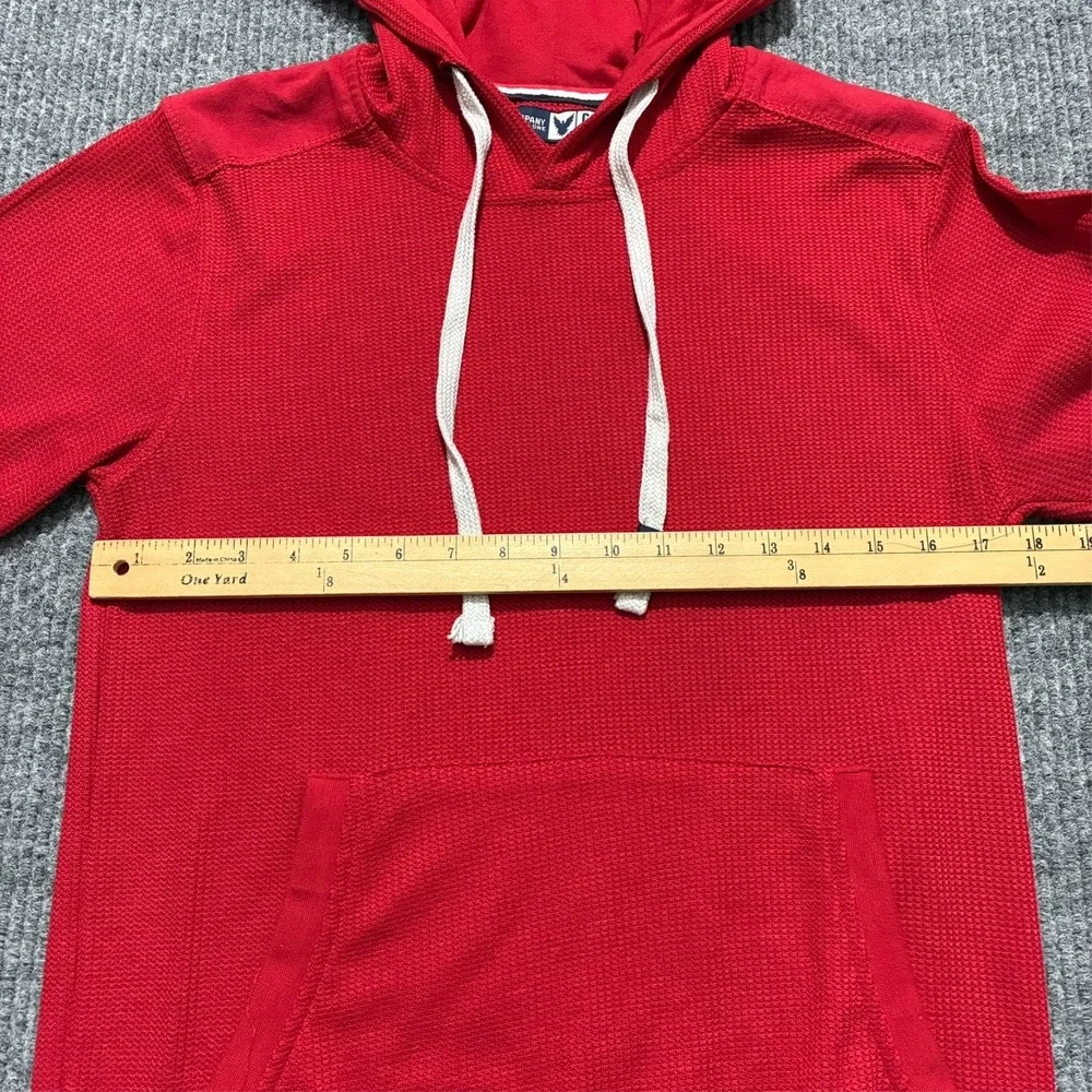 Company 81 Mens Pullover Size Small Red Knit Drawstring Hoodie Casual Streetwear